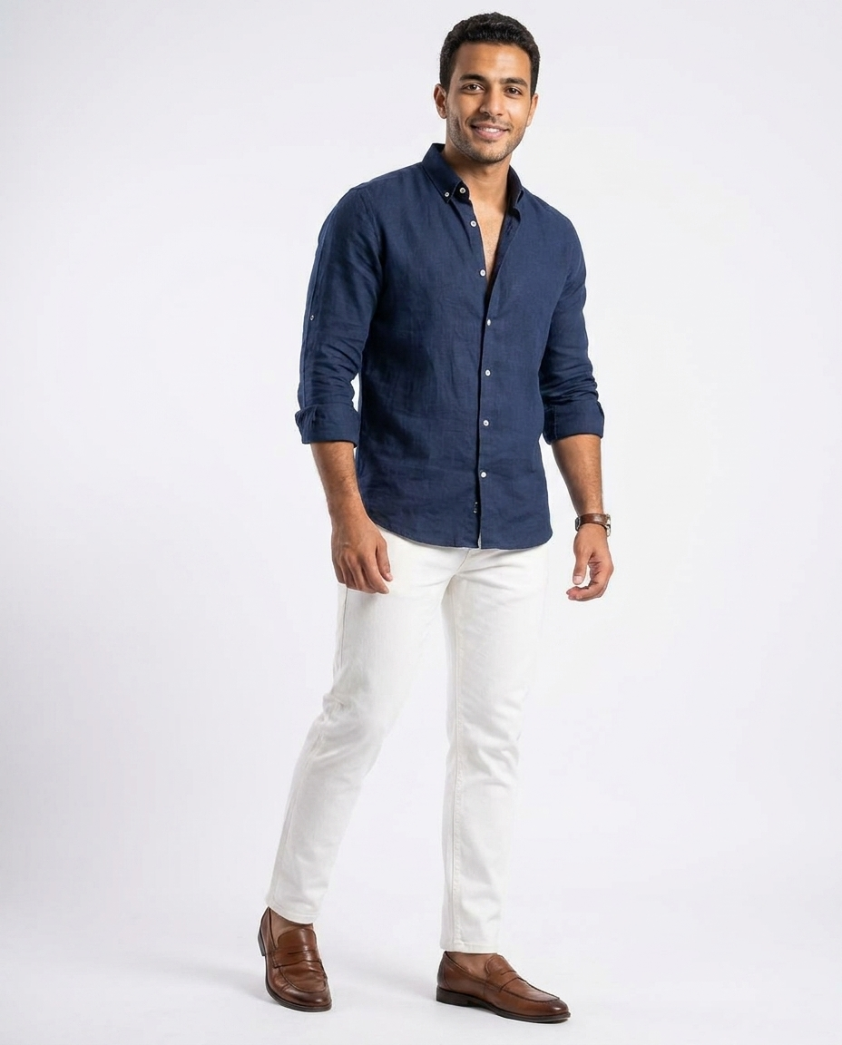 Men Gabardine Pant Regular Fit