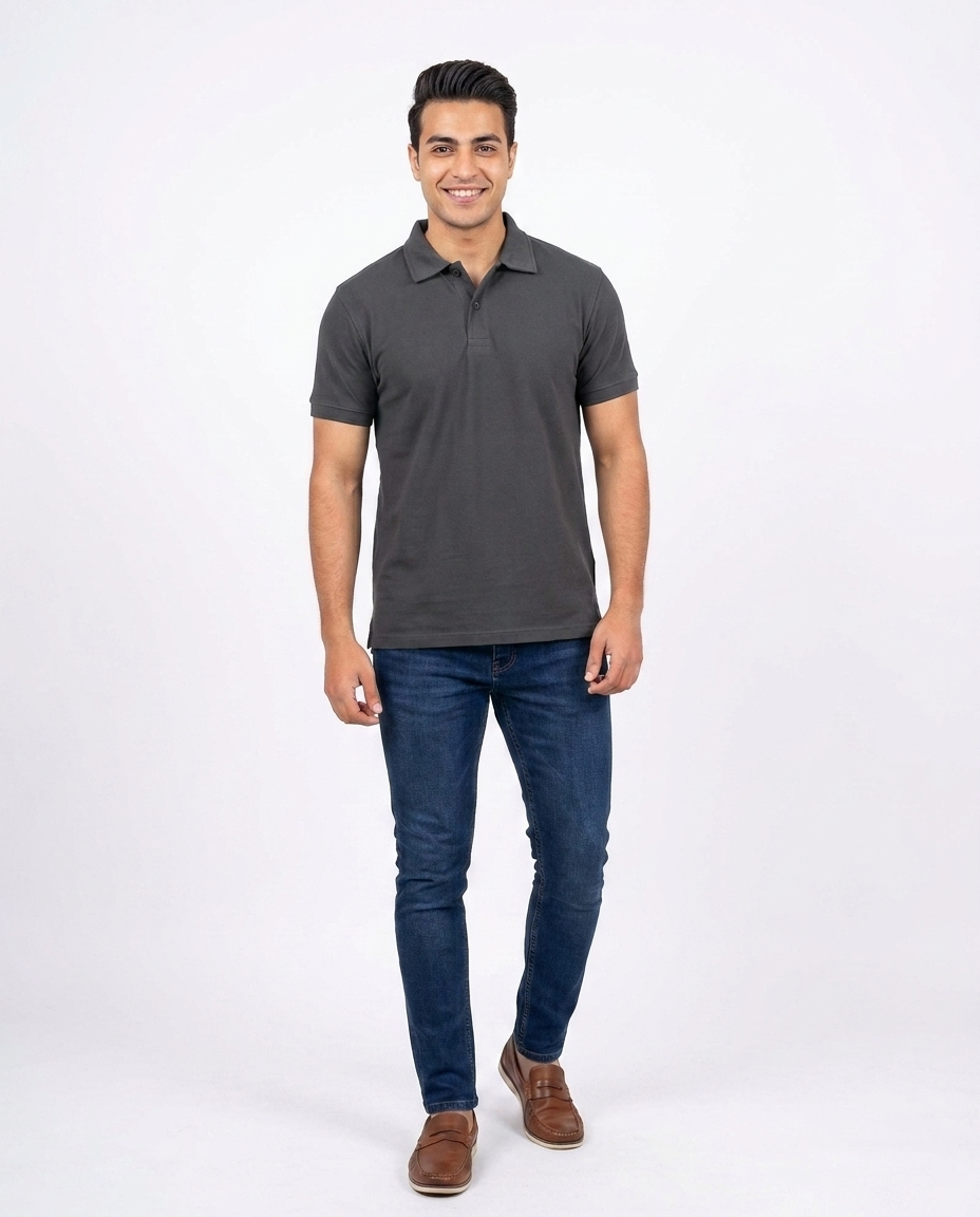 Men Plain Half Sleeves Polo T-shirt