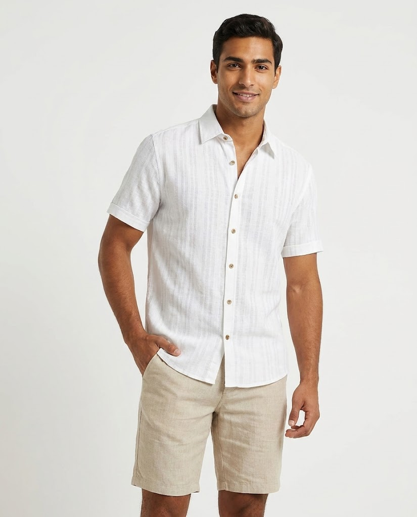 Men Casual Half Sleeves Shirt Ramsh