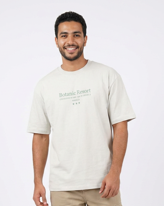 Men Printed Botanic Resort Half Sleeves T-shirt