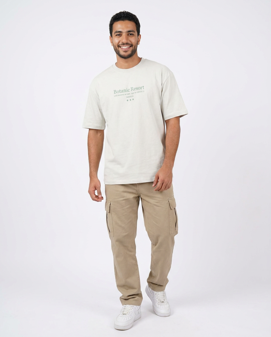 Men Printed Botanic Resort Half Sleeves T-shirt