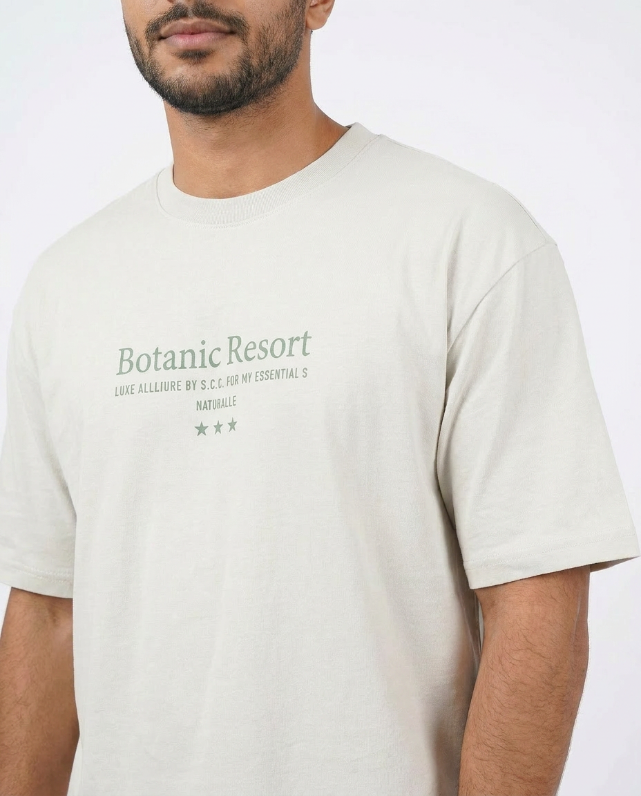 Men Printed Botanic Resort Half Sleeves T-shirt