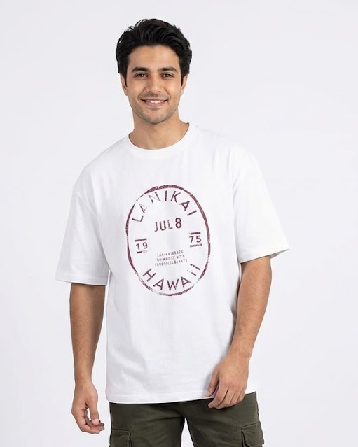 Men Printed Lanikai Half Sleeves T-shirt