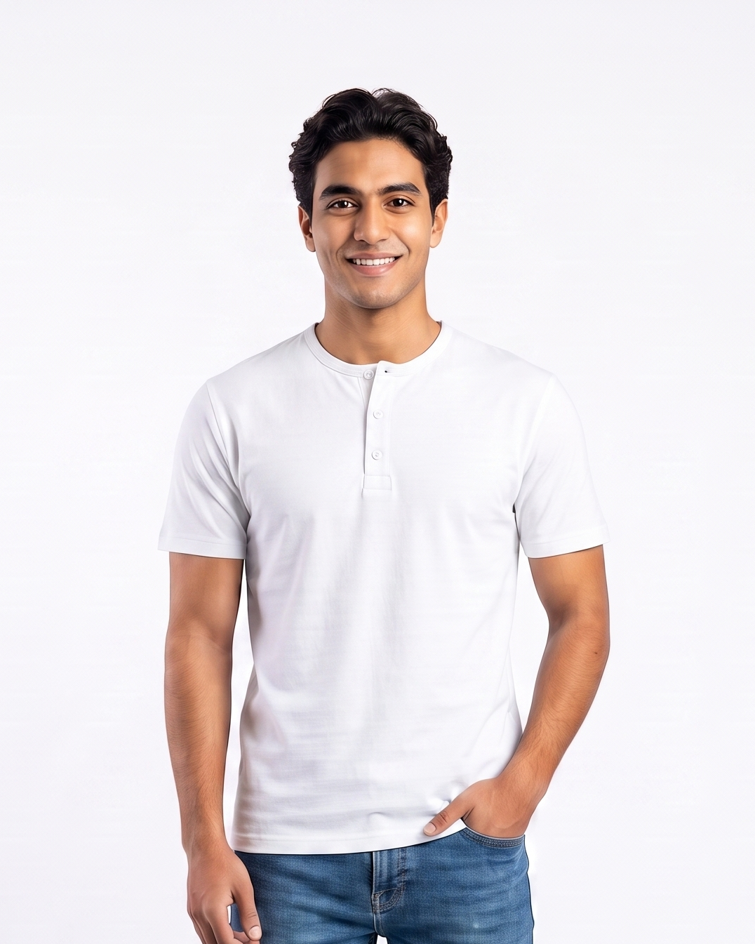 Men Plain Half Sleeves T-shirt