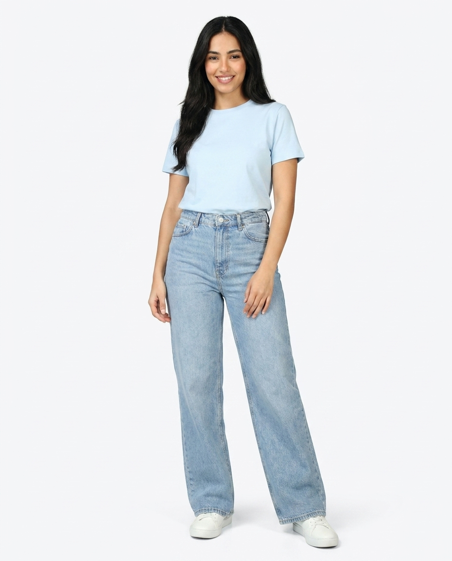 Women Plain Half Sleeves T-shirt