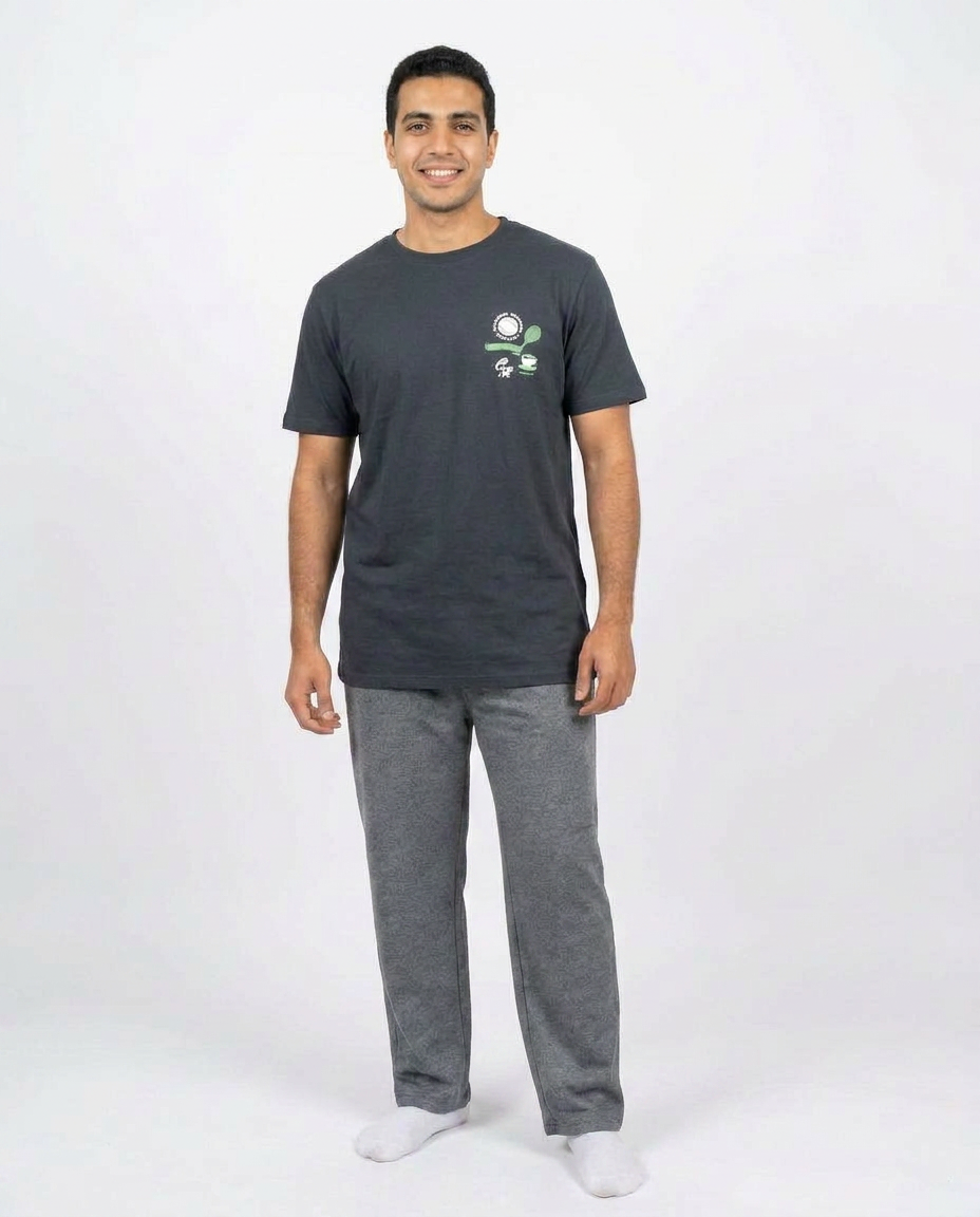 Men Printed Half Sleeves Pyjama W/pant