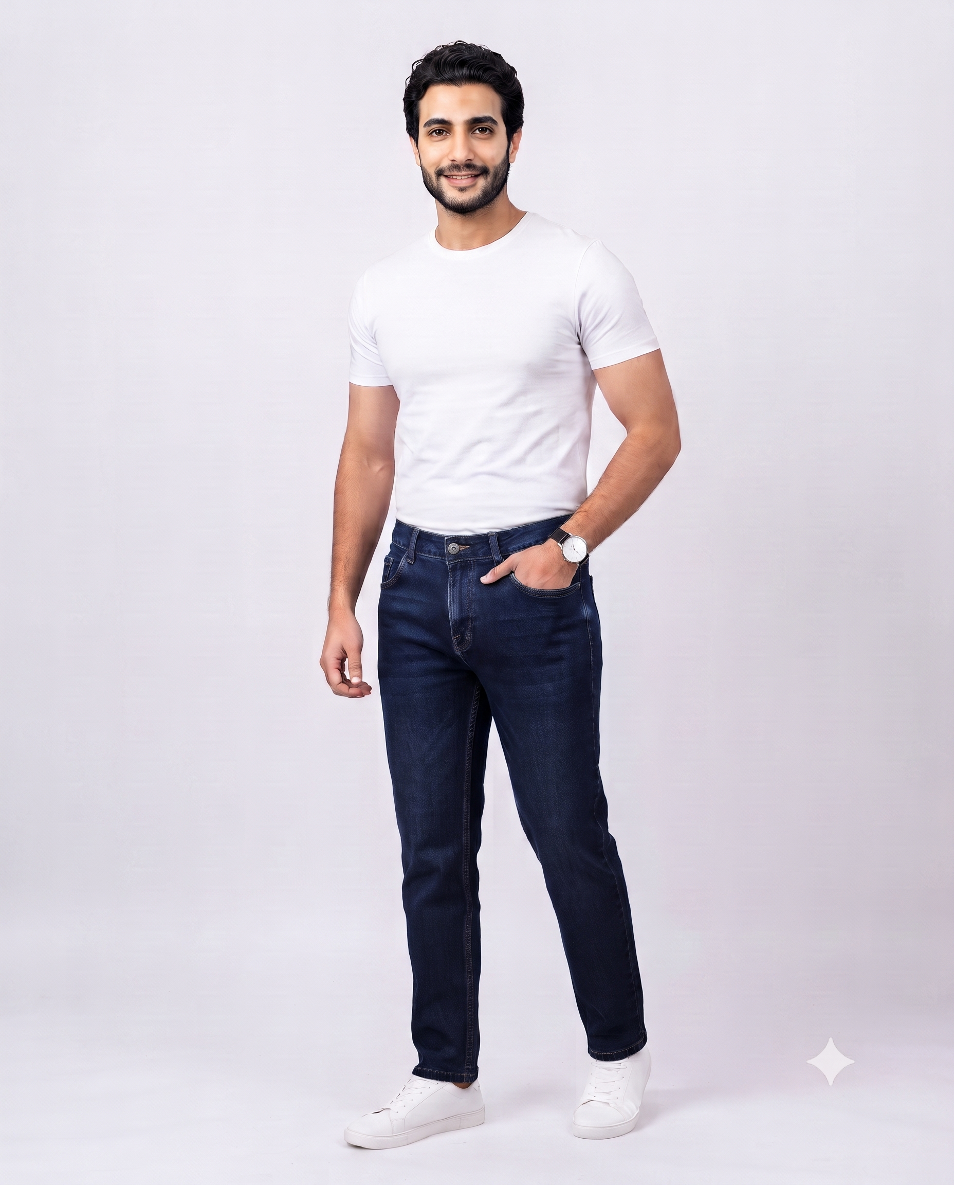 Men Jeans Pant Regular Fit W/5pocket