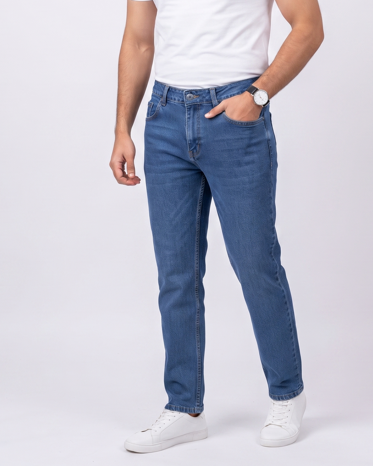 Men Jeans Pant Regular Fit W/5pocket