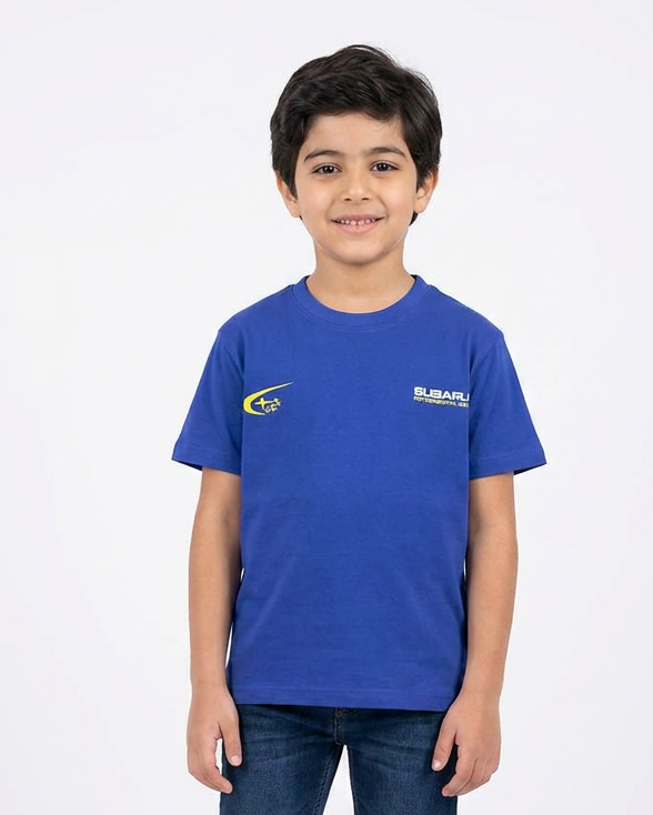 Boys Printed Subaru Half Sleeves T-shirt