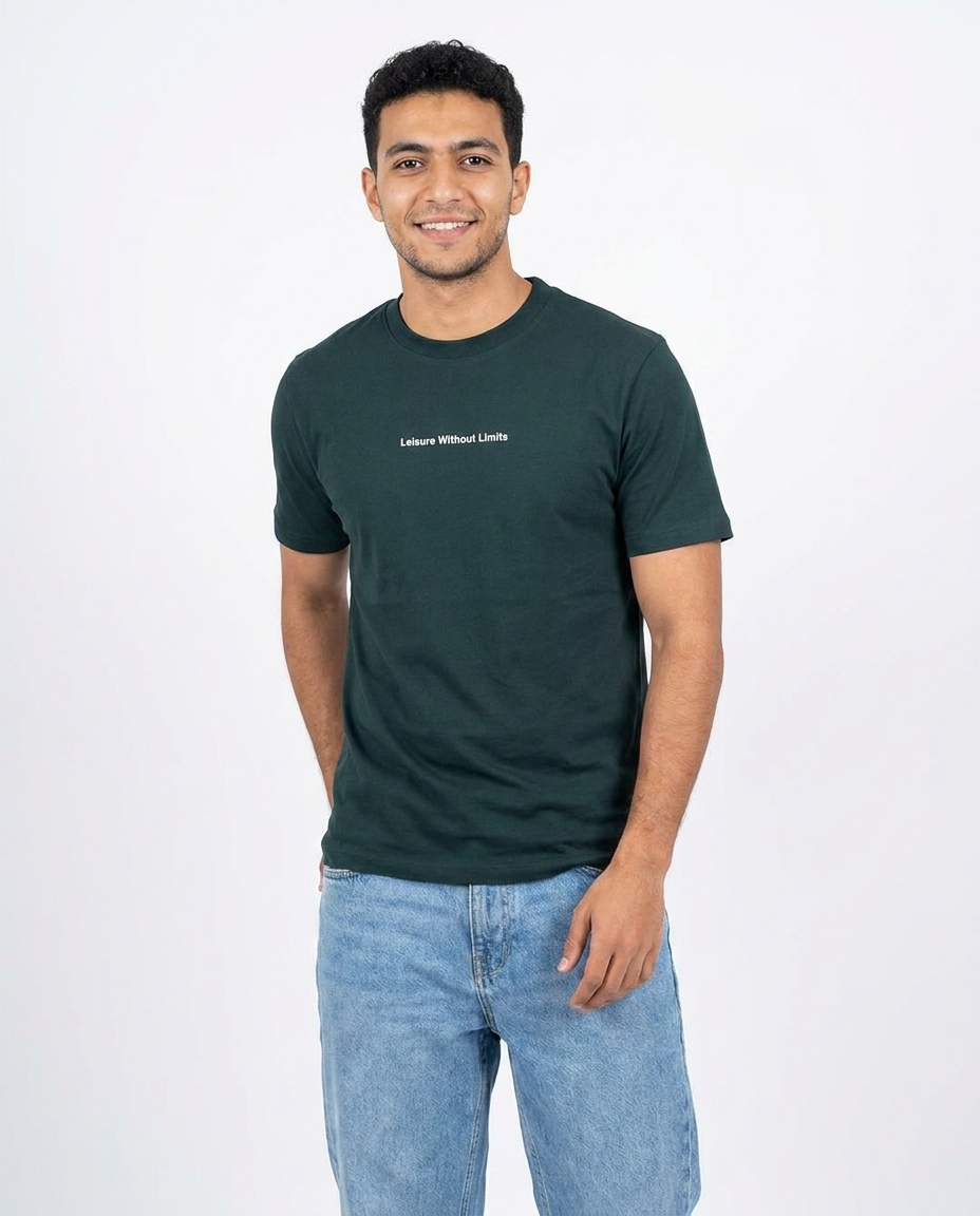 Men Printed Go Wher Half Sleeves T-shirt