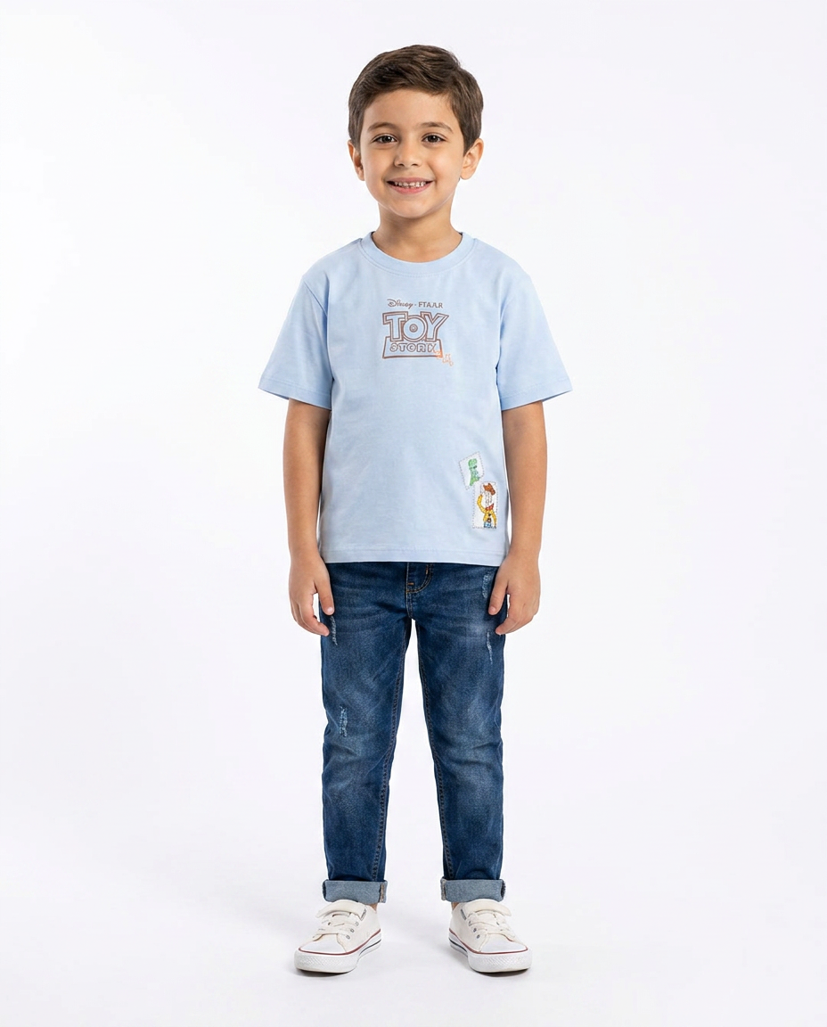 Boys Printed Toy Story Half Sleeves T-shirt