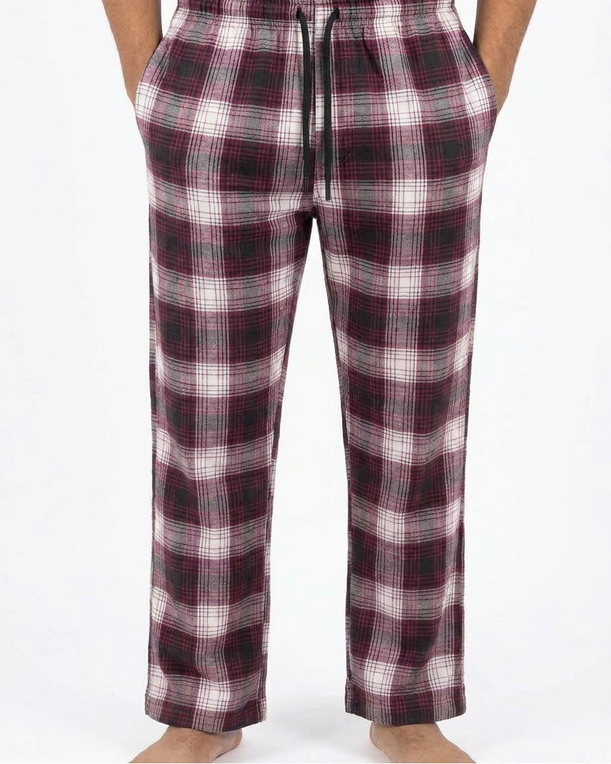 Men Printed Half Sleeves Top W/Plaid Pant Pyjama
