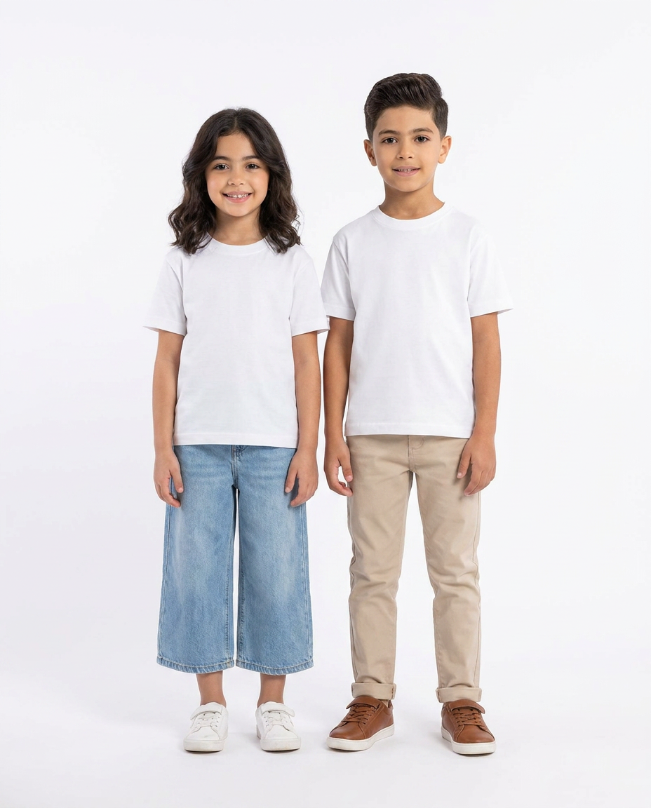 Kids Plain Half Sleeves T-shirt