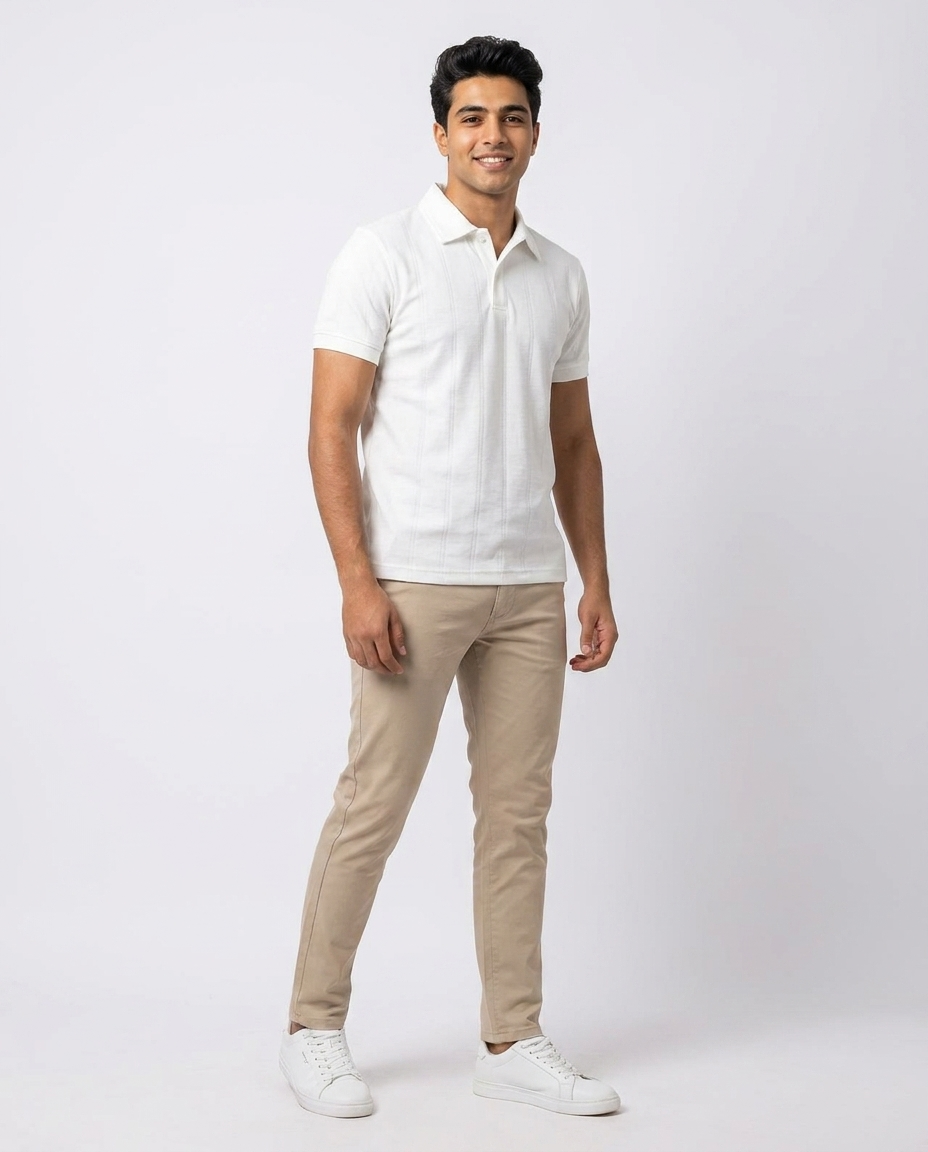 Men Jaqured Half SLeeves PoloT-shirt
