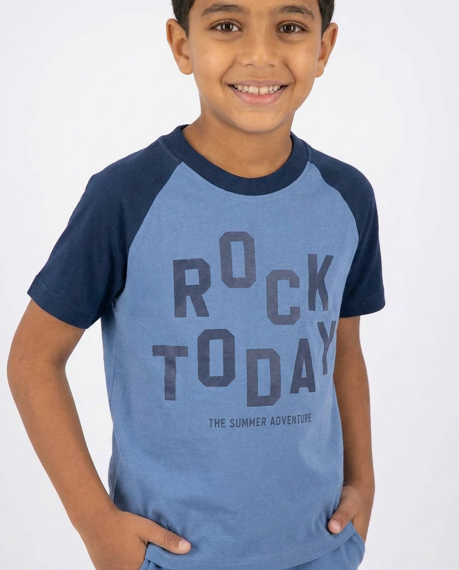 Boys Printed Half Sleeves Pyjama W/Short