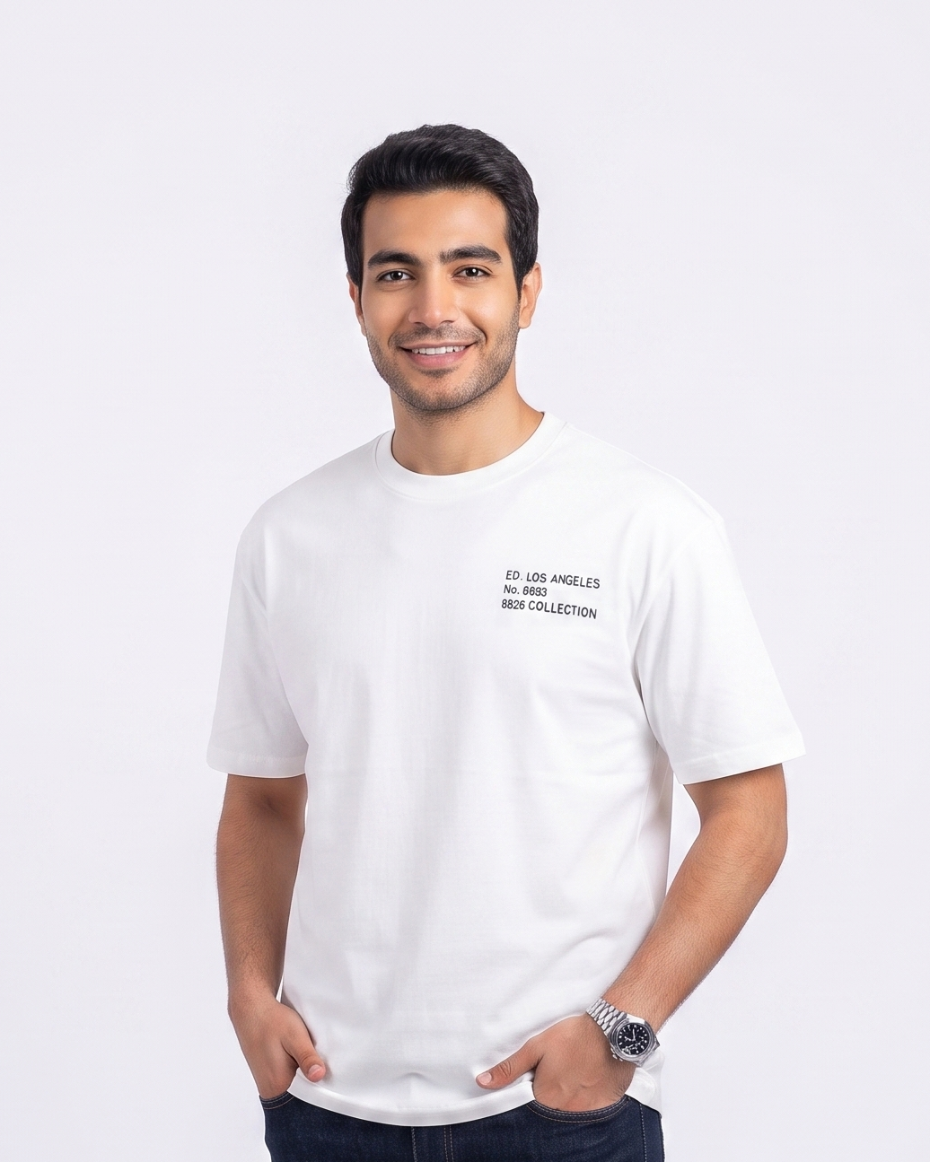Men Printed Palm Half Sleeves T-shirt