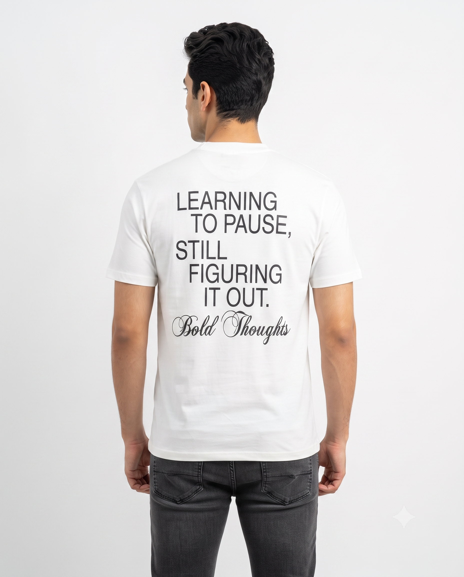 Men Printed Learning Half Sleeves T-shirt