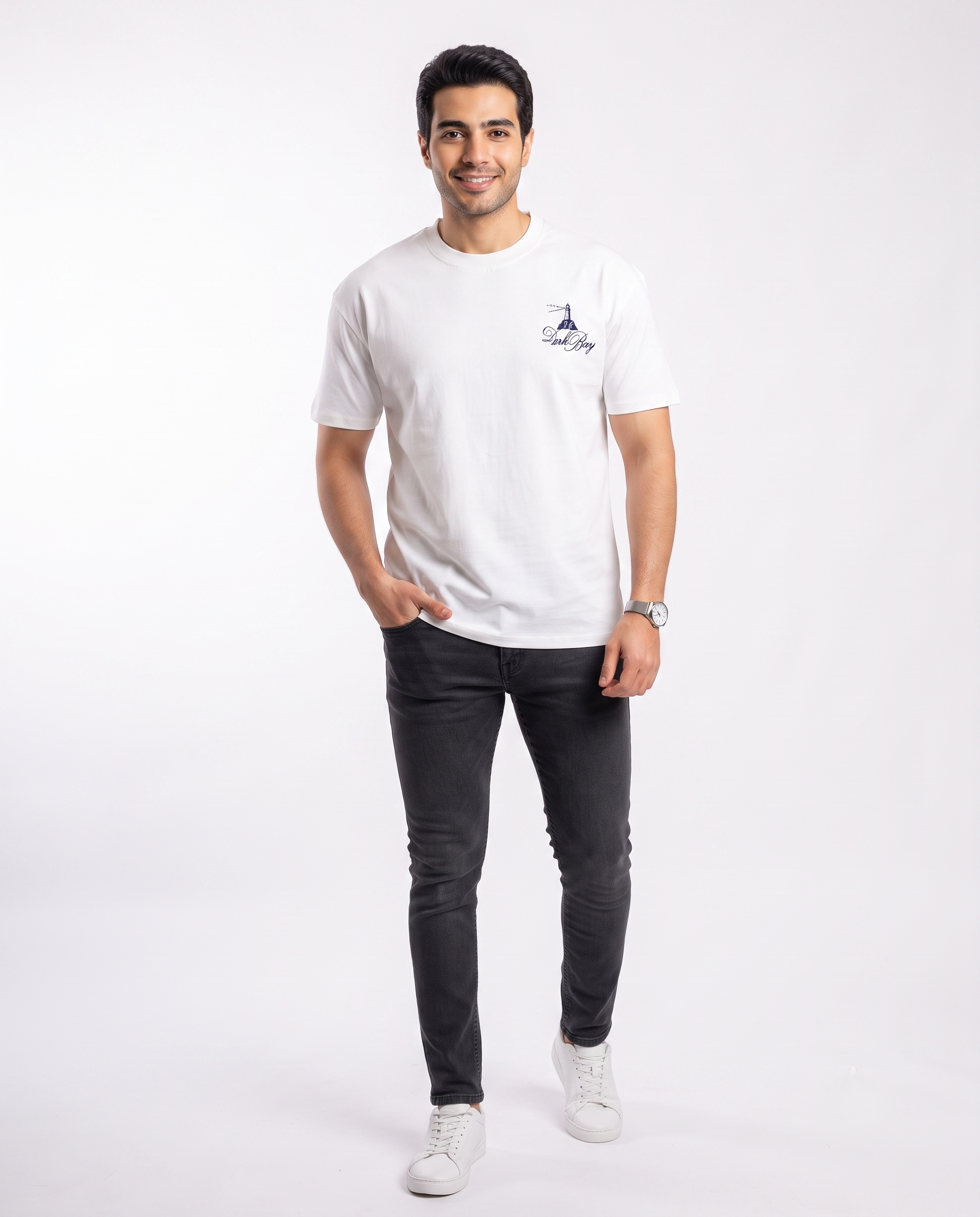 Men Printed Dark Bay Half Sleeves T-shirt