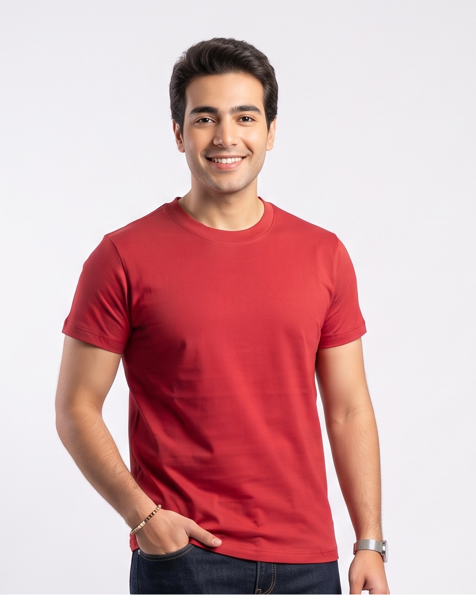 Women Plain Half Sleeves T-shirt