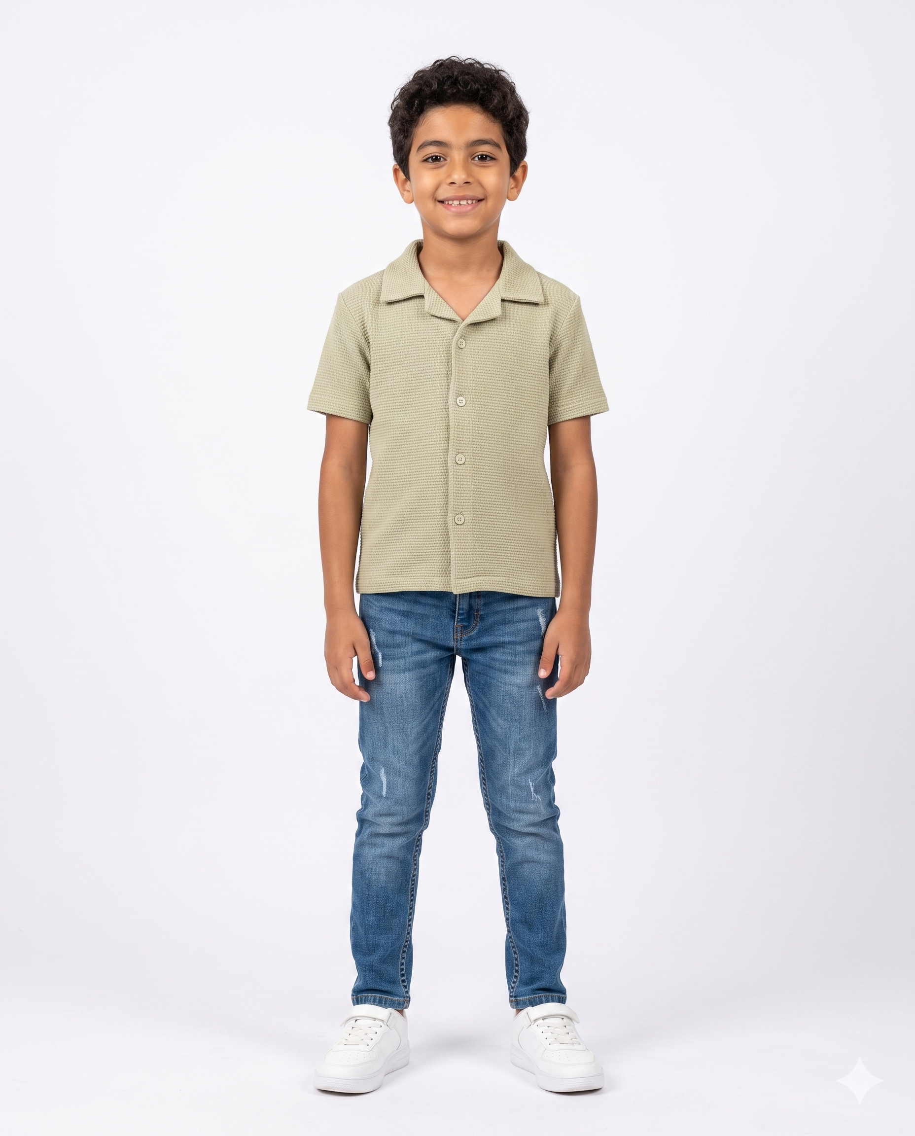 Boys Stripped Half Sleeves Casual Tennis Shirt