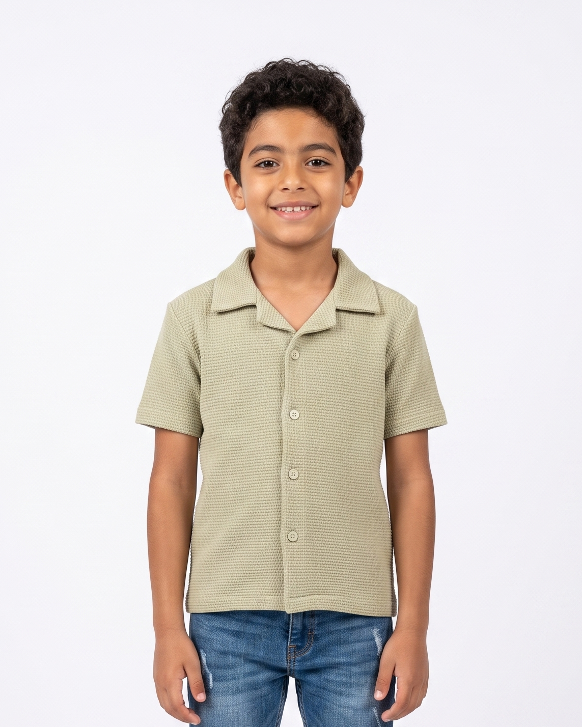Boys Stripped Half Sleeves Casual Tennis Shirt