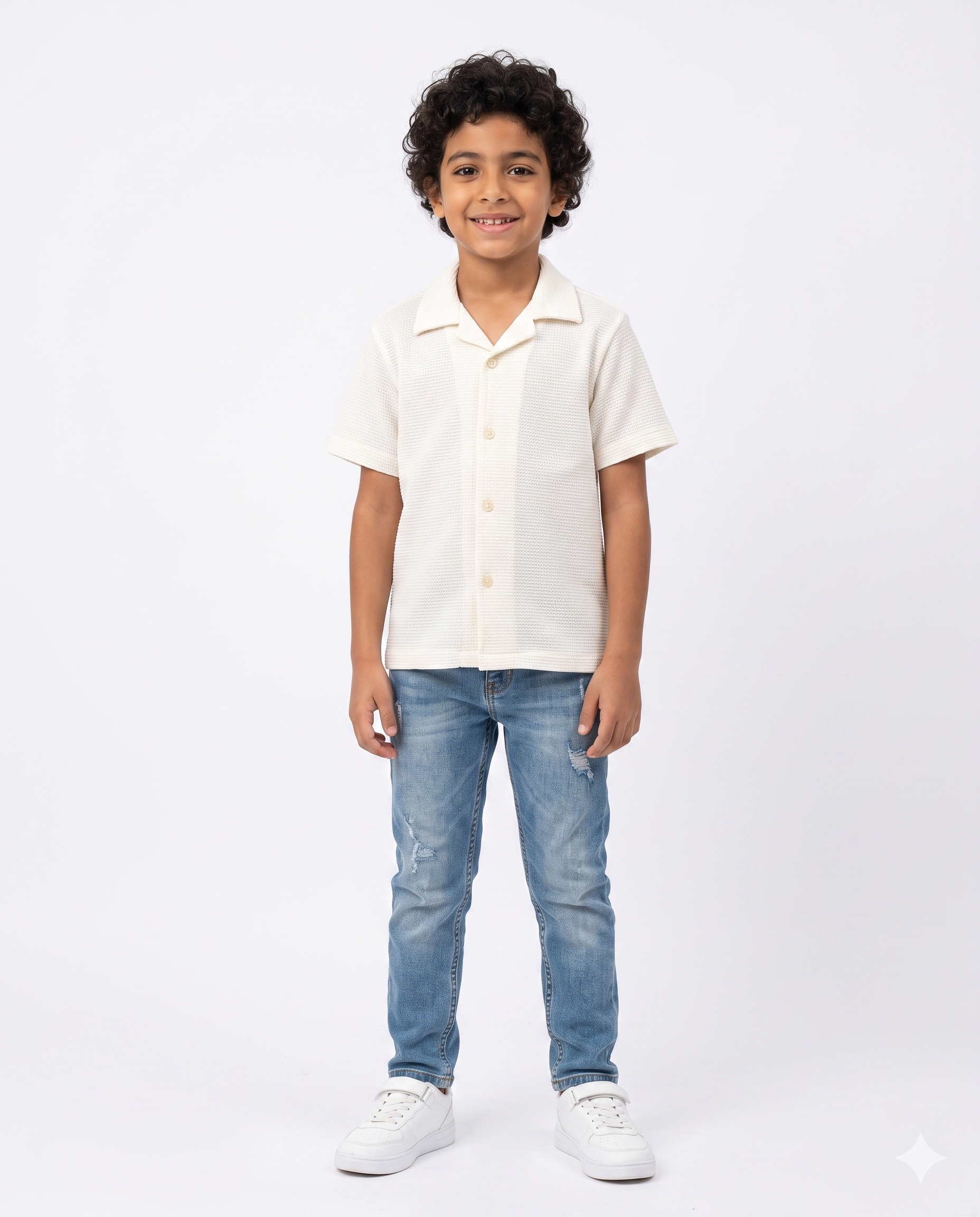 Boys Stripped Half Sleeves Casual Tennis Shirt
