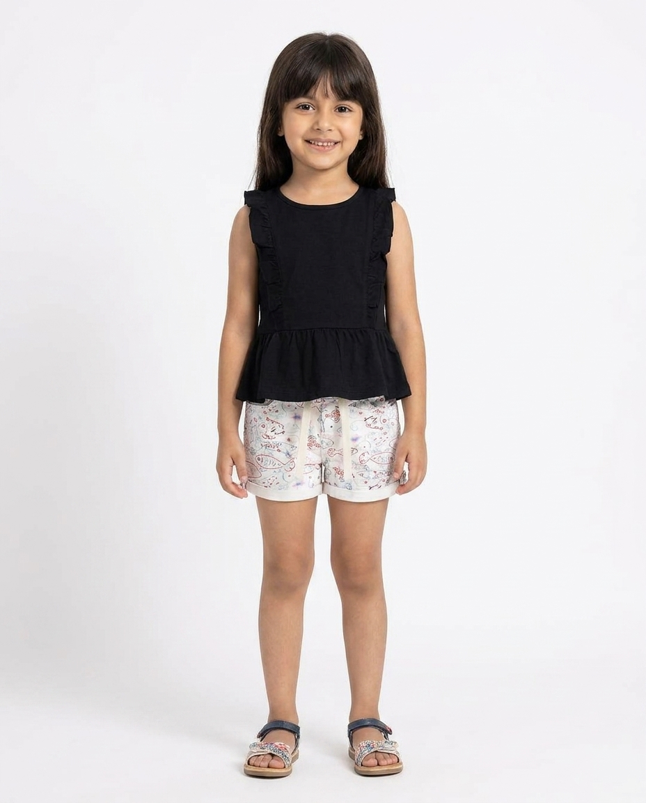 Girls Gabardine Short
