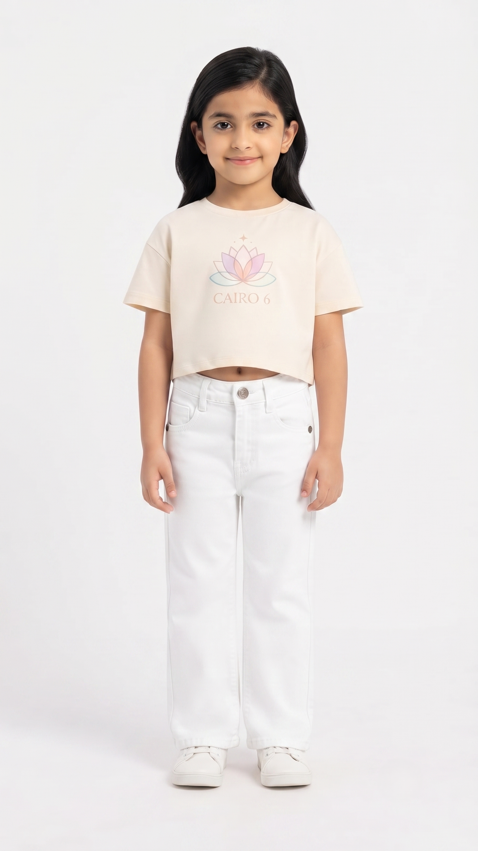 Girls Gabardine Pant Wide Leg Fit