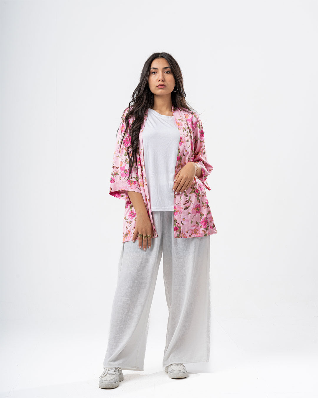 Satin Printed Womens Cardigan