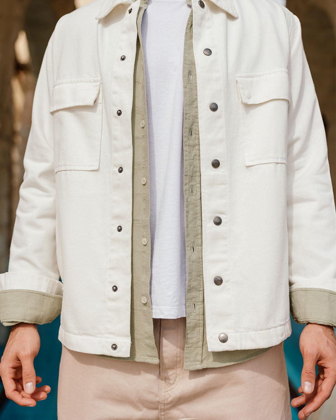 Men Plain Gabardine Jacket