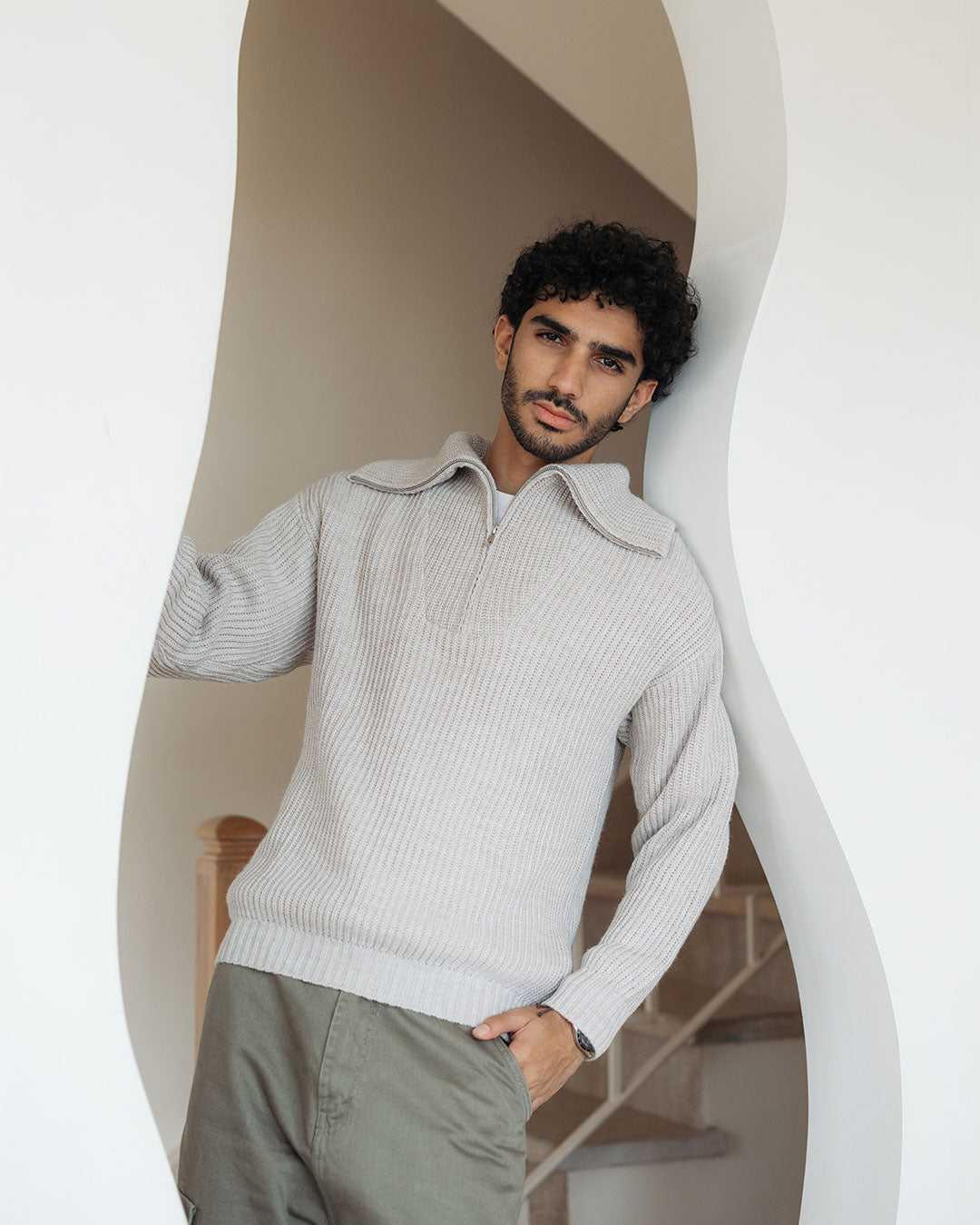 Men Knitted Tricot Pullover