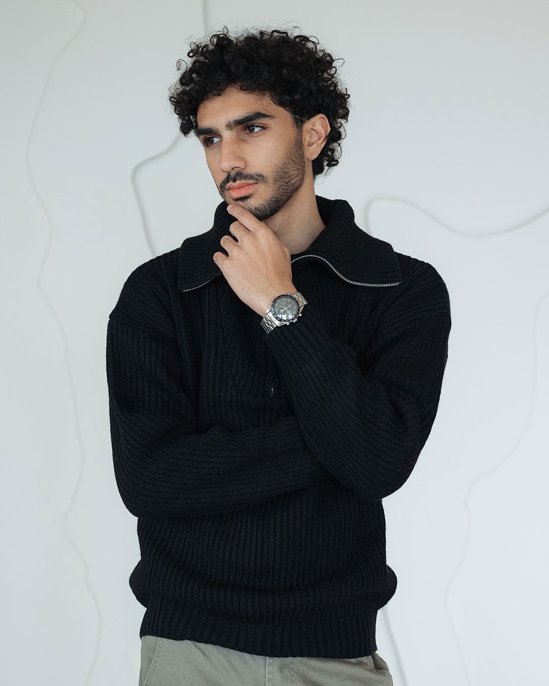 Men Knitted Tricot Pullover