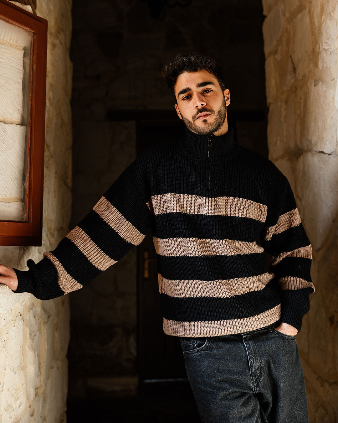 بلوفر رجالي مقلم