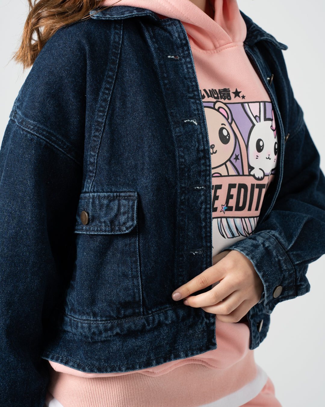 جاكيت جينز بناتي