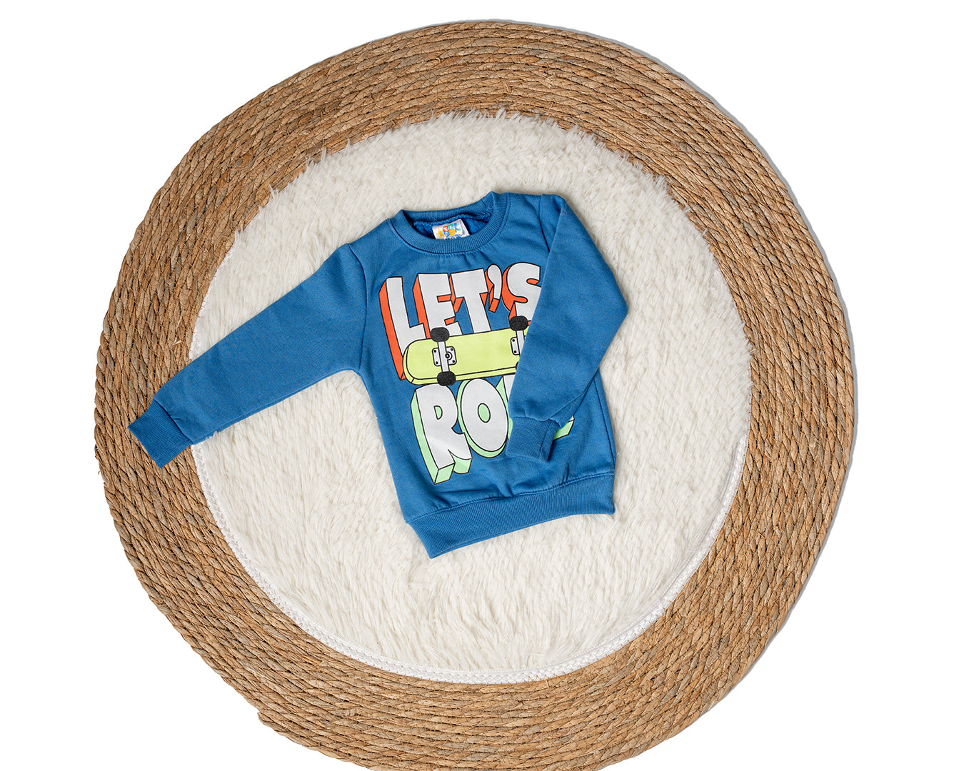 Baby Boy Printed Lets Roll Sweatshirt