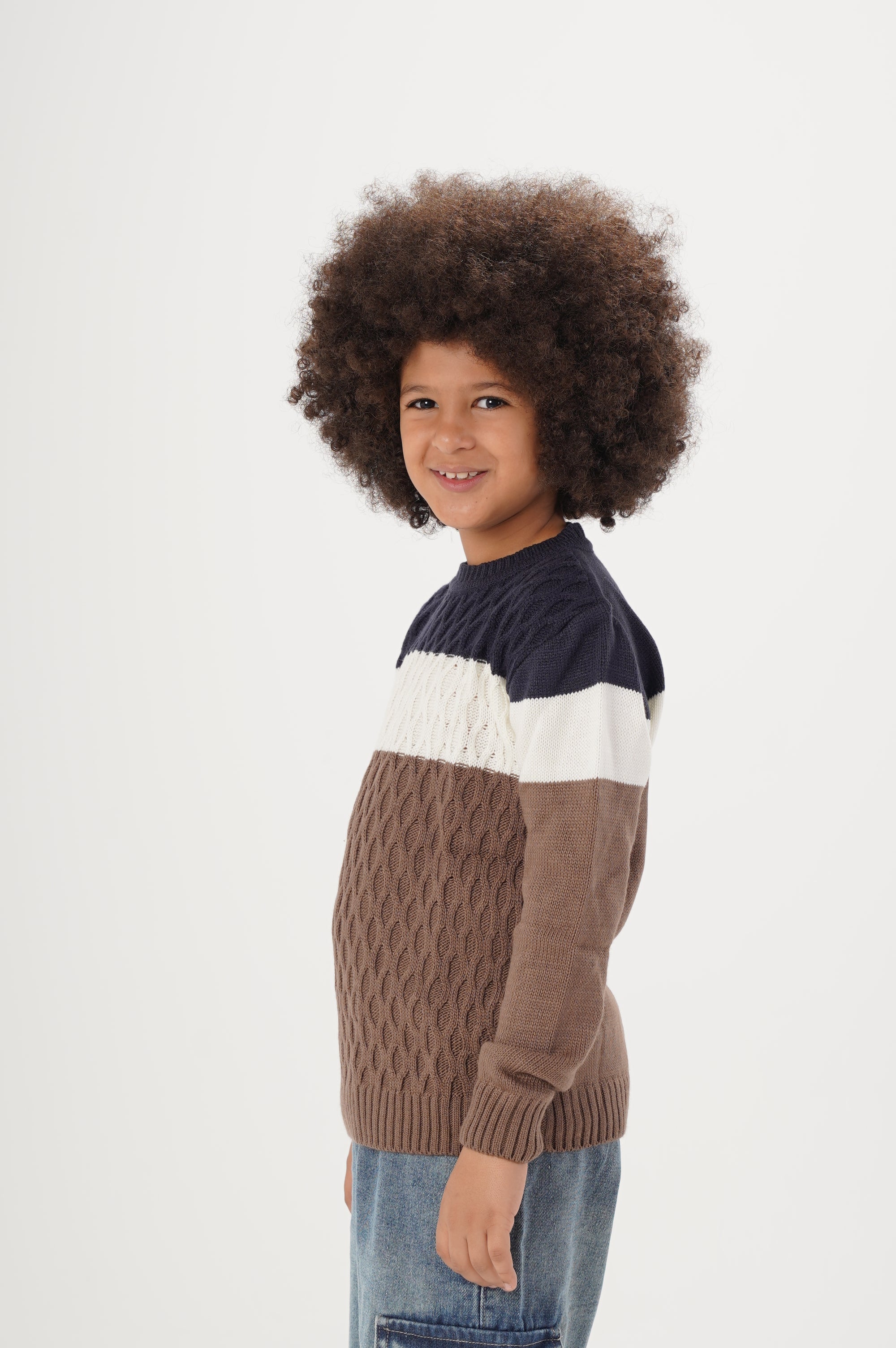 Jacquard Striped Pullover