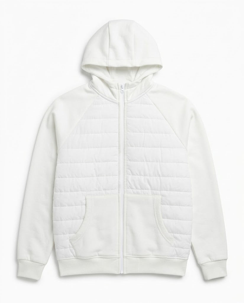 Men’s Puffer Panel Fleece Hoodie