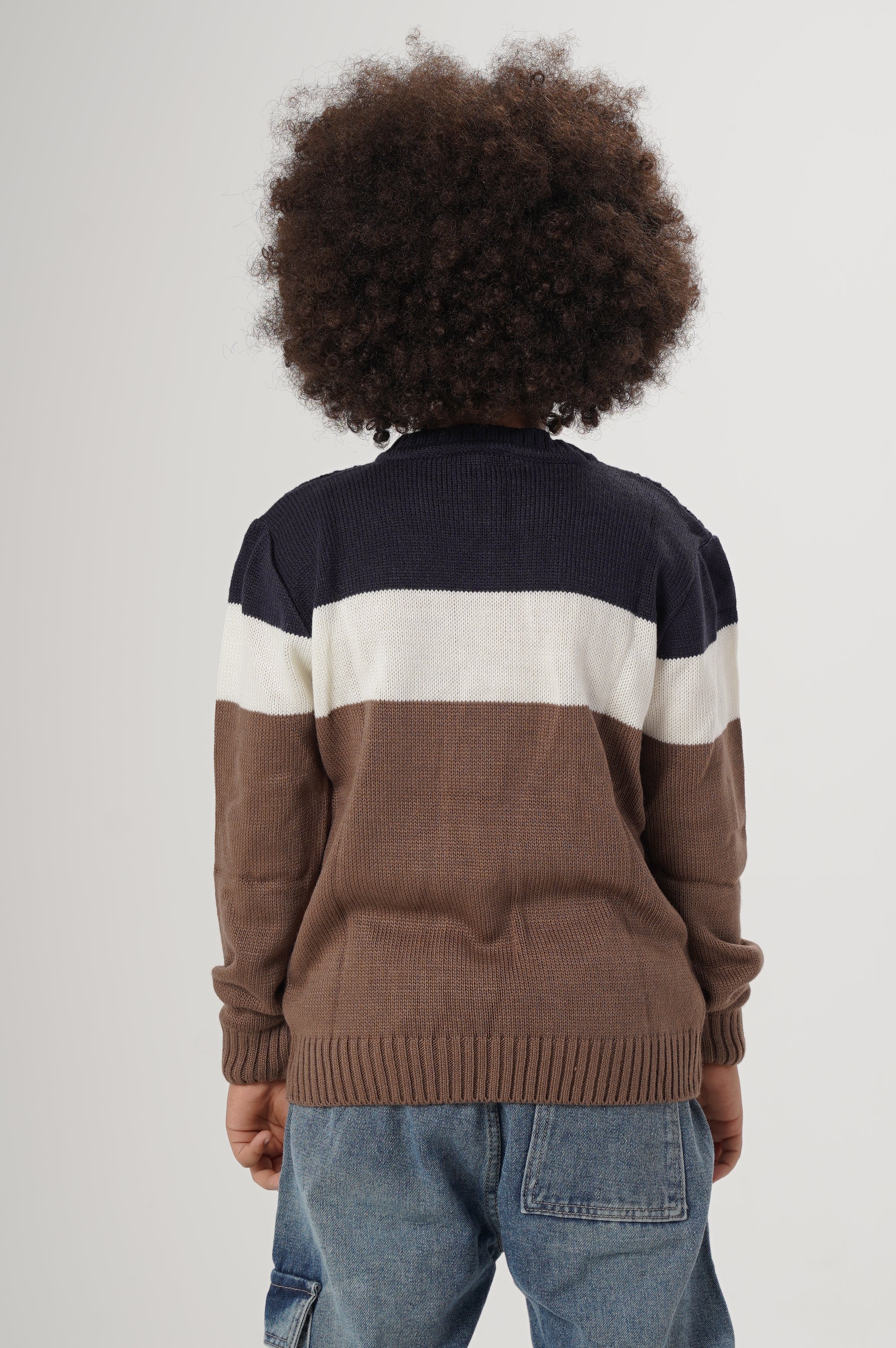 Jacquard Striped Pullover