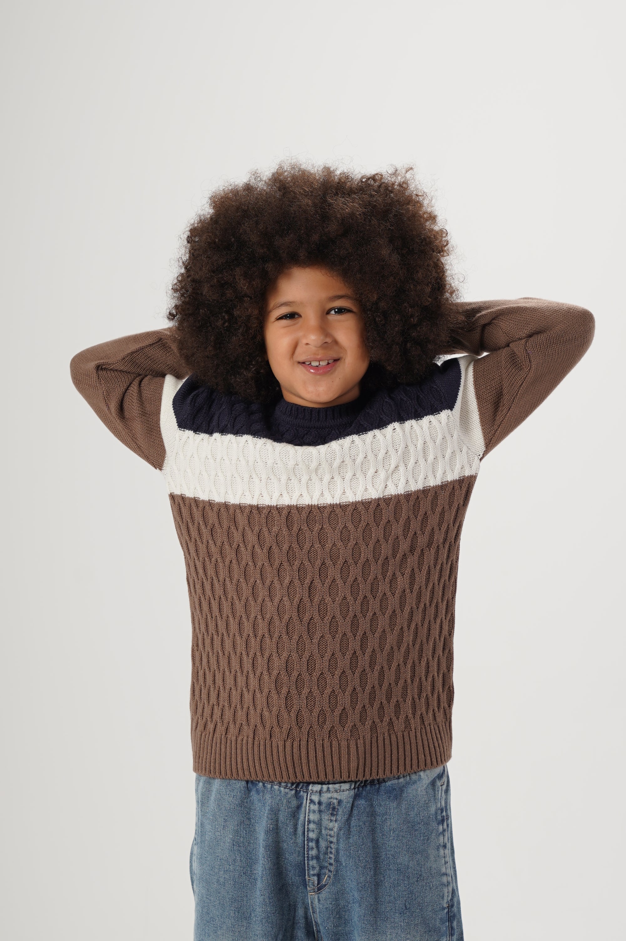 Jacquard Striped Pullover