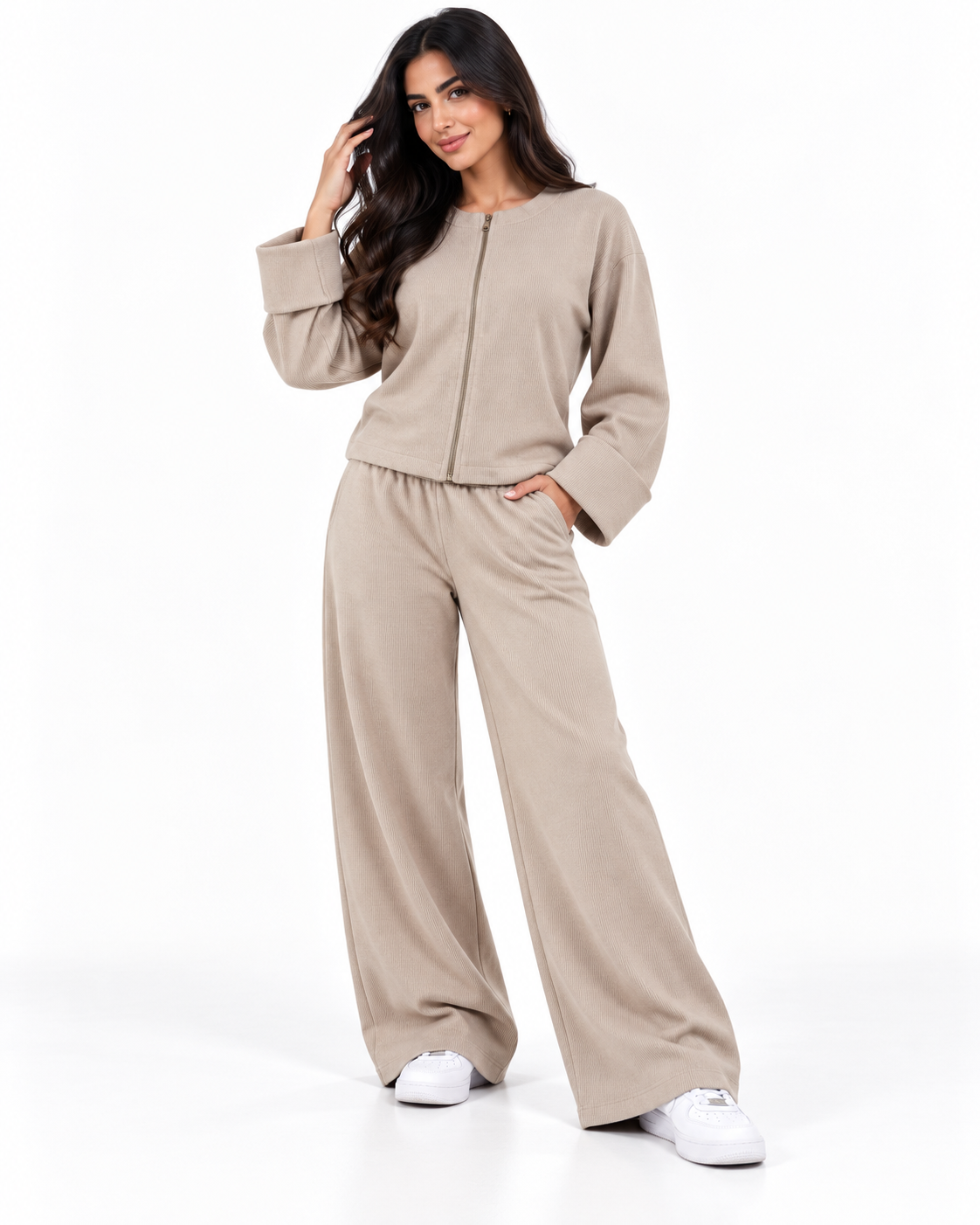 Women Plain Set W/Zipper