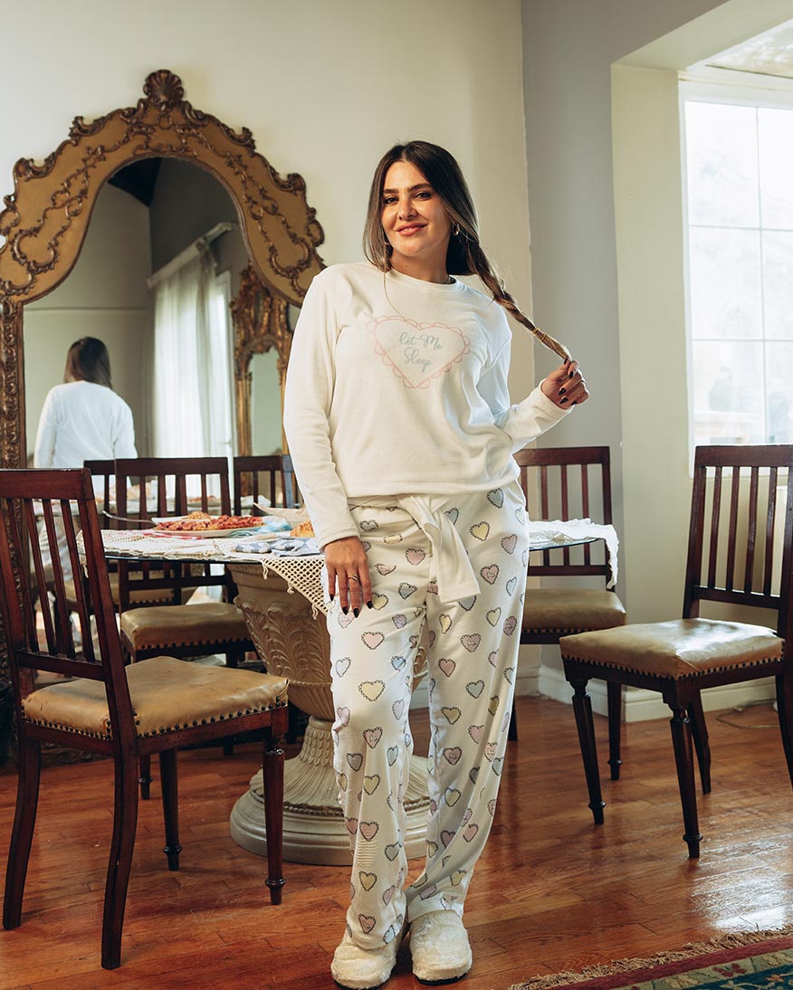 بيجامة نسائي مطبوعة