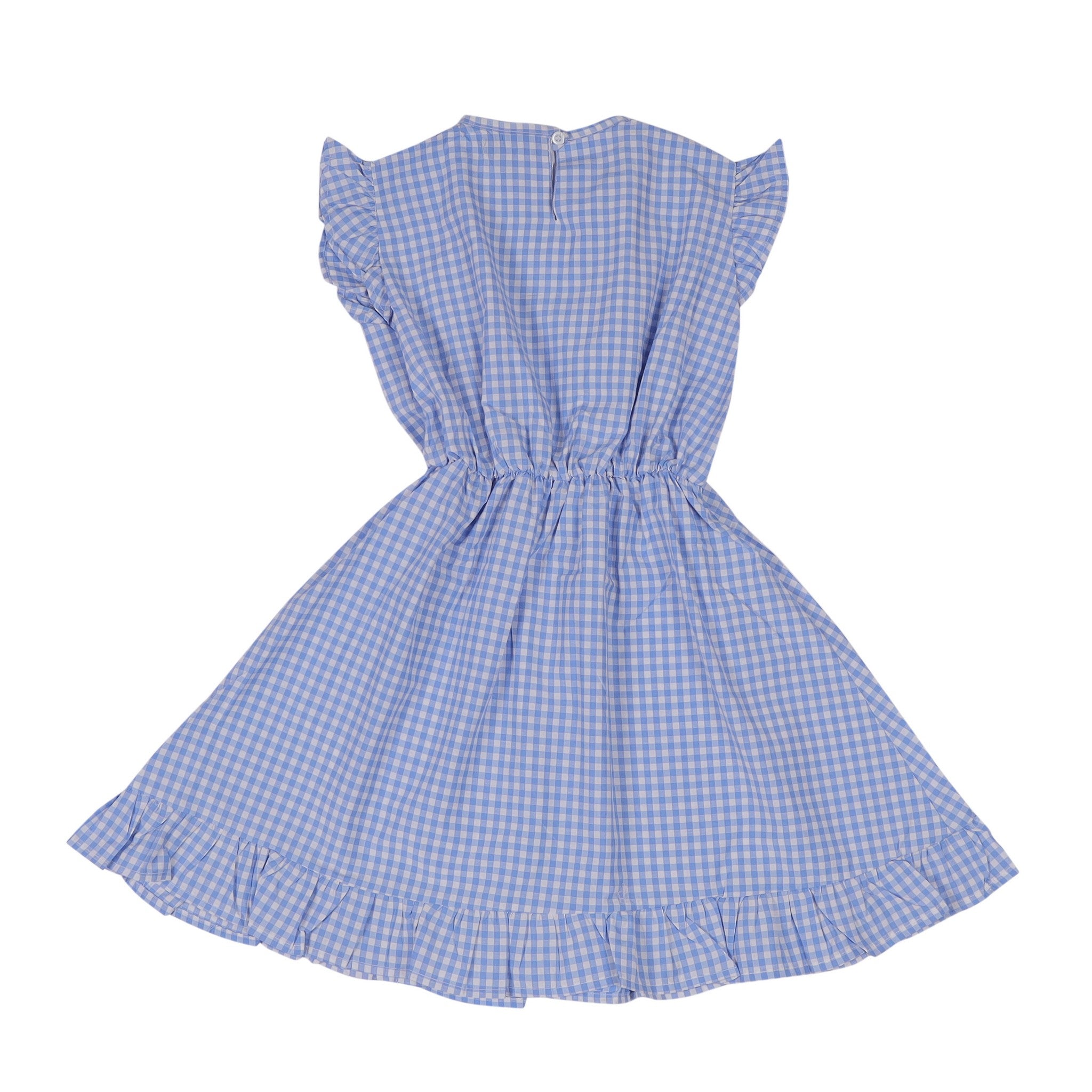Girls Blue Plaid Dress