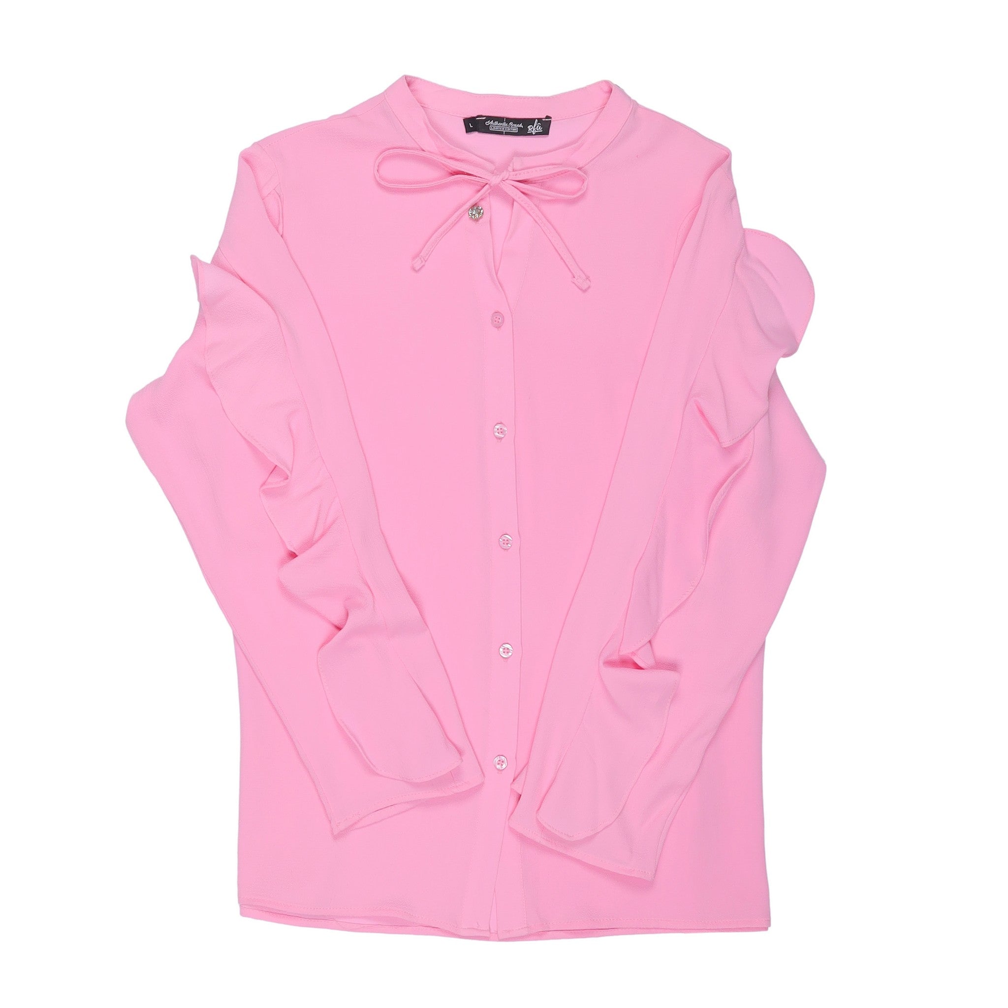 Long Sleeve Pink Blouse