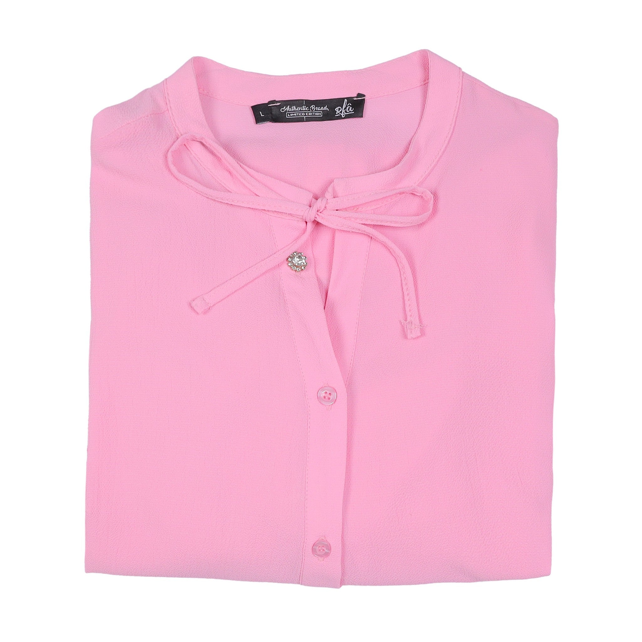 Long Sleeve Pink Blouse