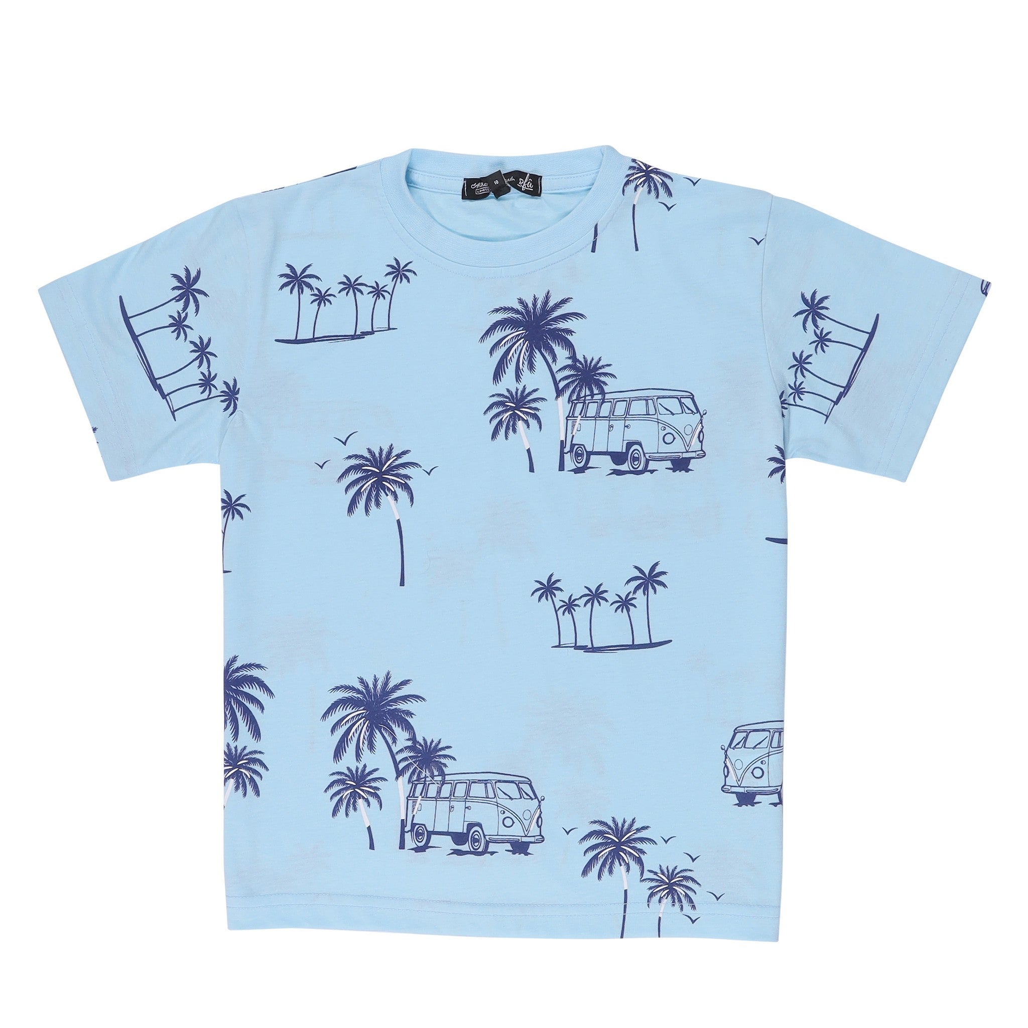 Summer Print Blue T-Shirt