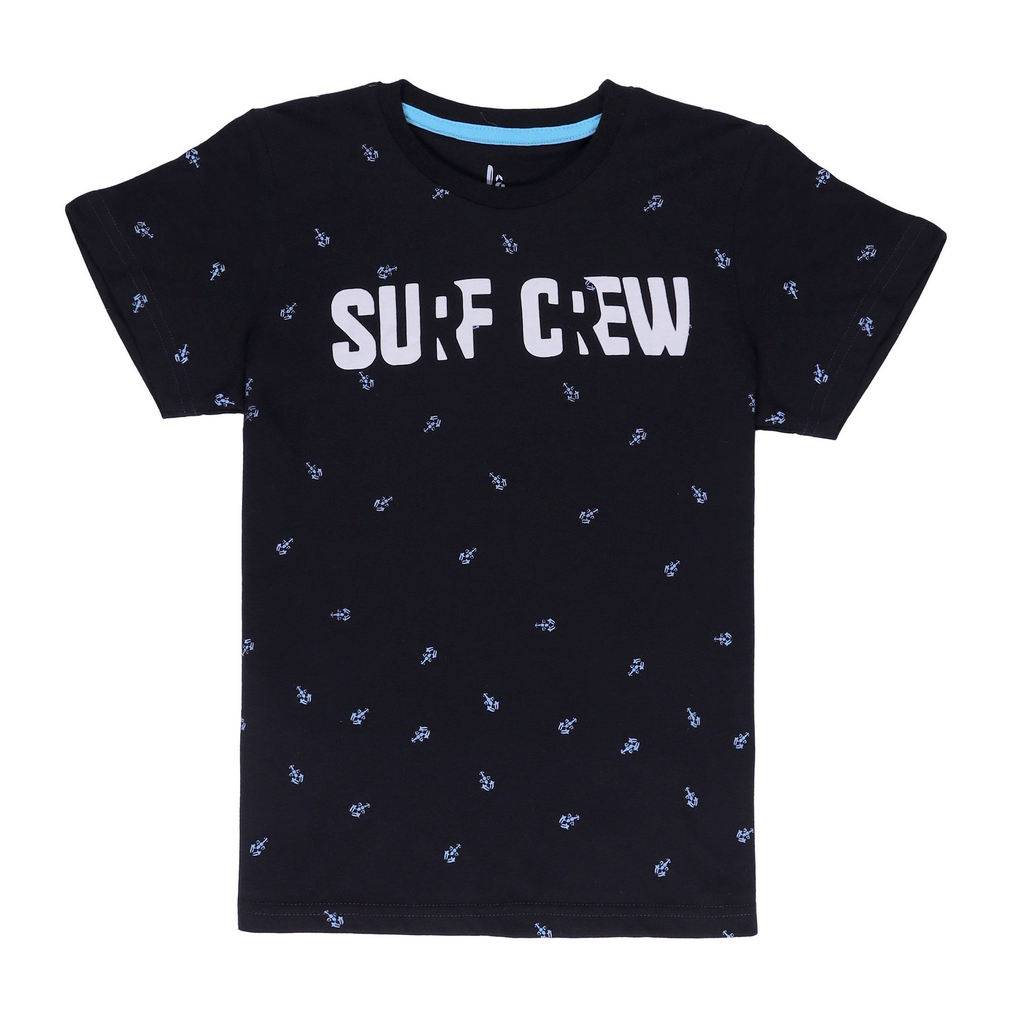 Surf Crew Print Navy T-Shirt
