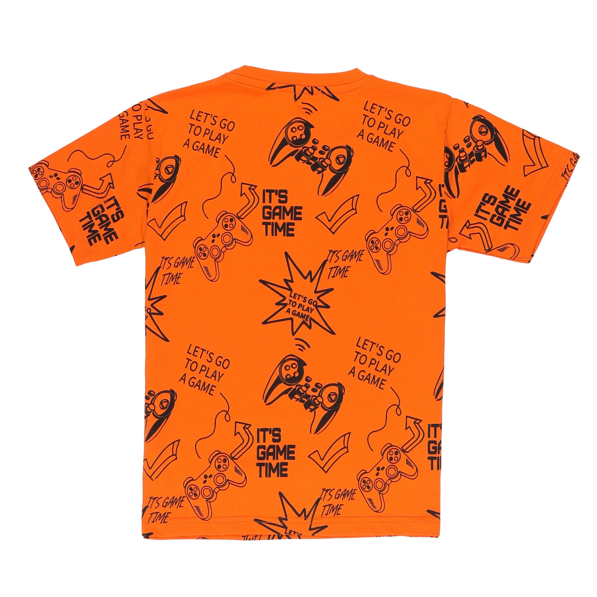 Game Time Print Orange T-Shirt