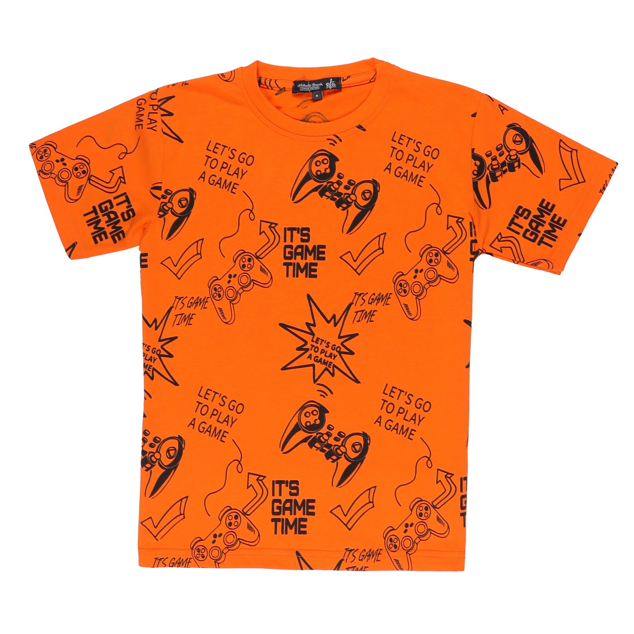 Game Time Print Orange T-Shirt
