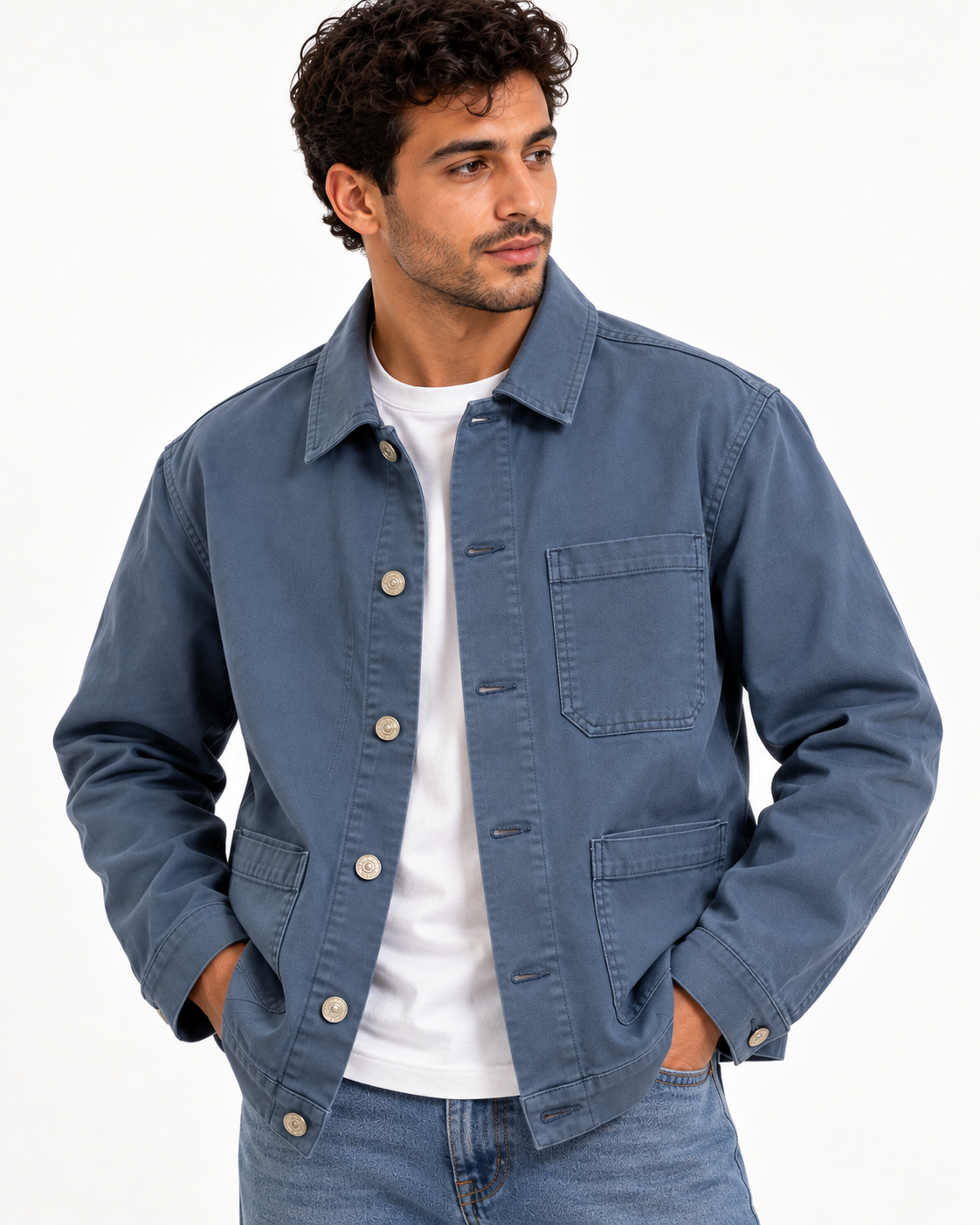 Men Gabardine Jacket W/4Pocket