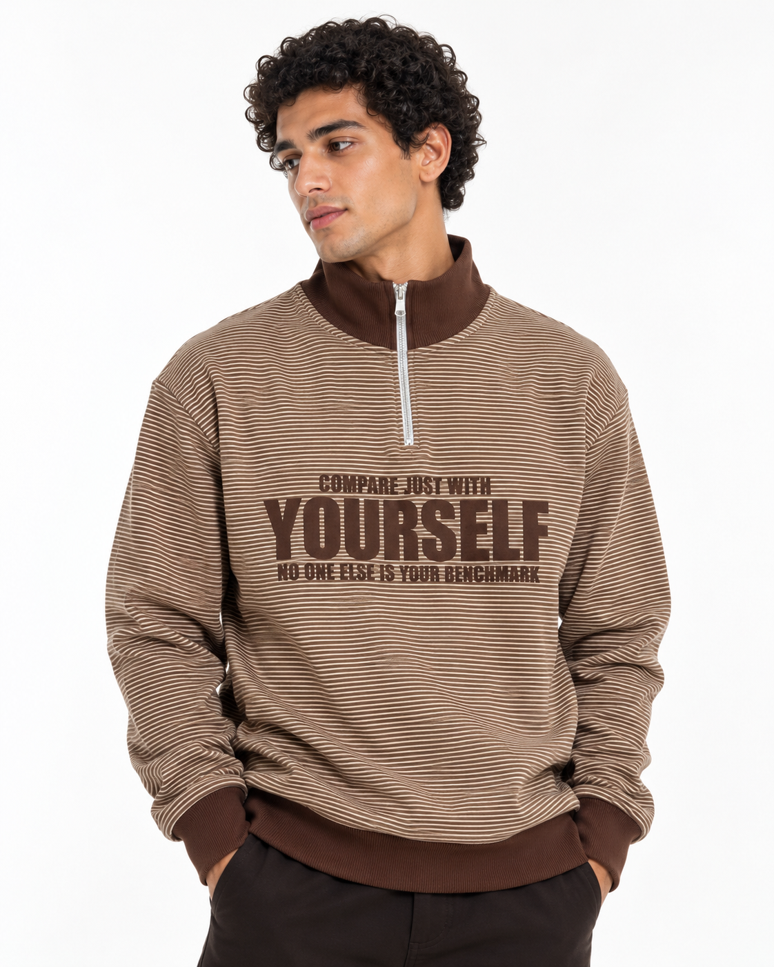 Men Printed Your Self Sweatshirt